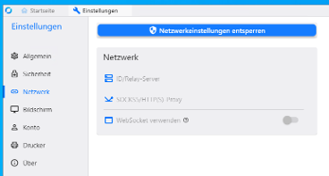 ID / Relay Server Key eintragen